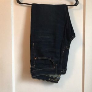 AEO Super Dark Slim Straight Jean
